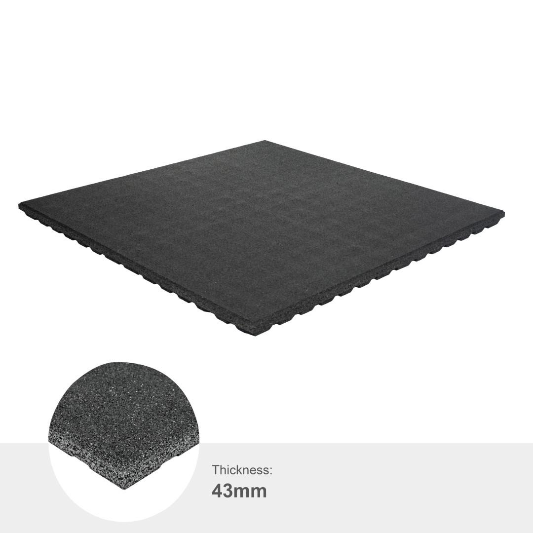 Granulaat Fitness Tegels Antishock · 43 mm · 1000 × 1000 mm