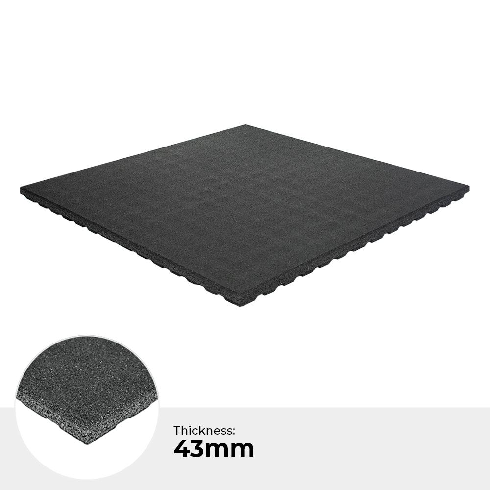 Granulaat Fitness Tegels Antishock · 43 mm · 1000 × 1000 mm